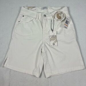 Curve Appeal White Chino Shorts•Tummy Tucking Technology•Women’s Size 2